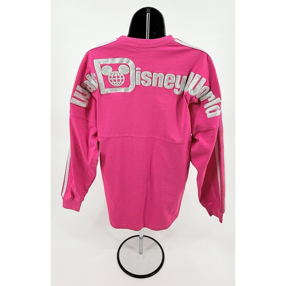 Walt Disney World Hot Pink & Silver Sparkle Spirit Jersey Women's XS **READ**